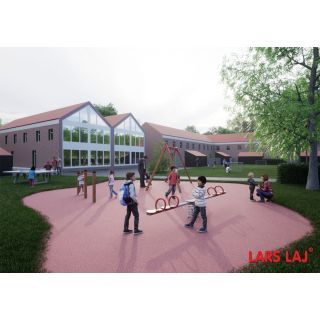 Small Red Playground For Residental Area_2232