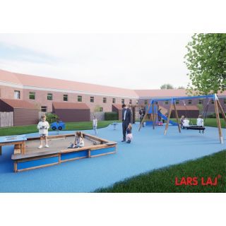 Blue Playground For Residental Area