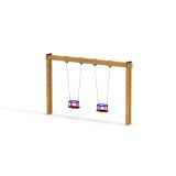 Wooden Baby double swing
