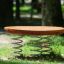 Wooden Balance Board rugós alátámasztással, kültéri játszótéri eszköz gyerekeknek.